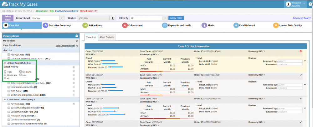 Case List View Options Case Conditions prioritylevel.png